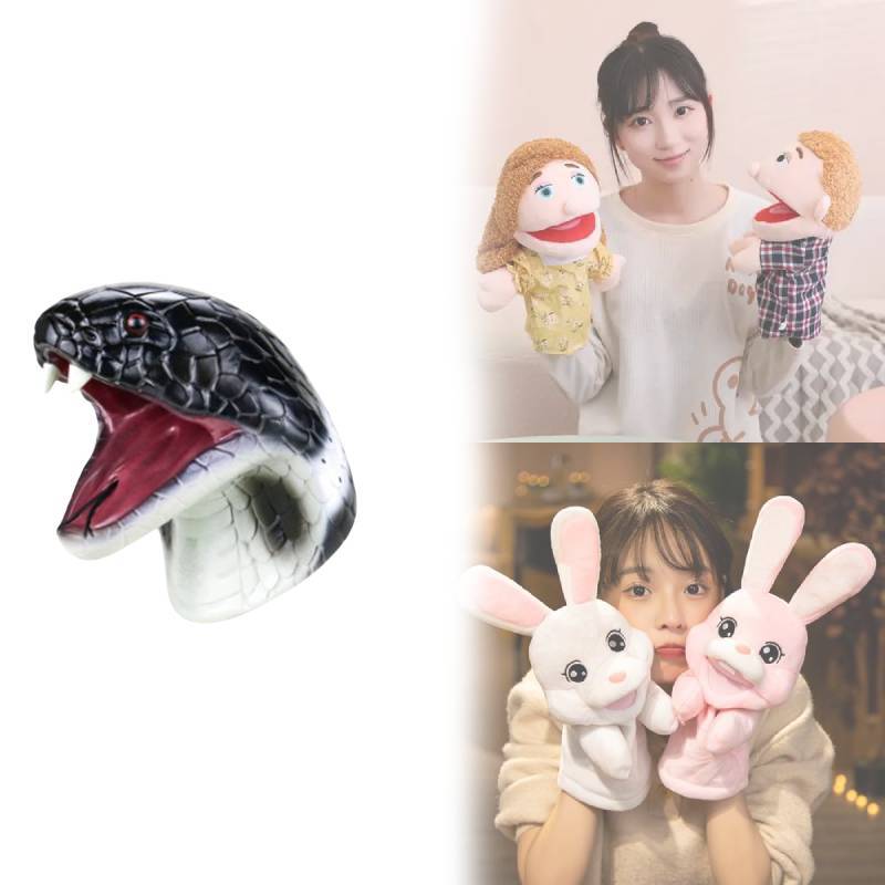 Children Hand Animal Puppet Model Silicone Material Educational Use Creative