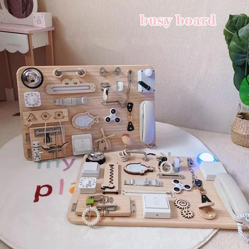 Children Busy Board Toys Diy Accessories Montessori Education Games Kids Cognitive Activity Board Components Sensory Toys