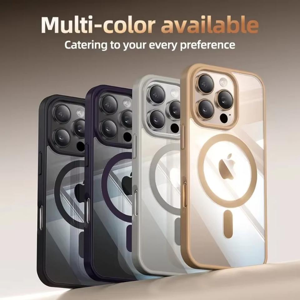 Magnetic Clear Phone Case for iPhone 16E 14 15 16 Plus 11 12 13 Pro Max X XR XS MAX 12 13 Mini Magsafe Charging Shockproof Cover