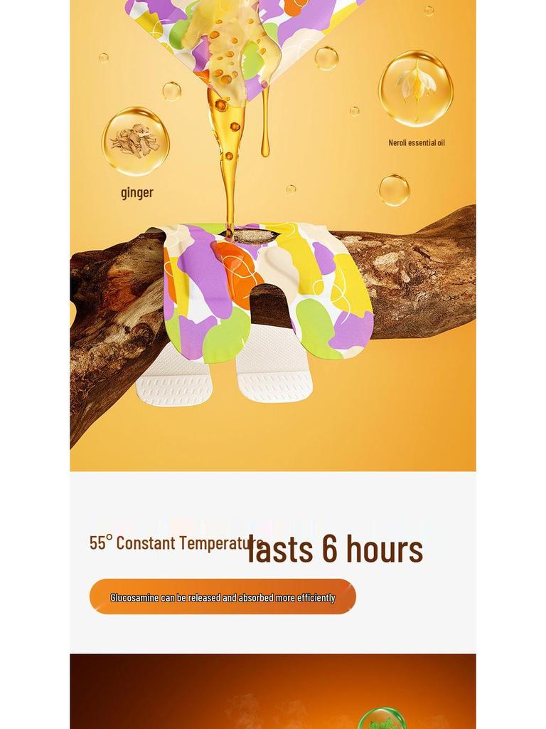 Hongfuxiang Ginger Glucosamine Steam Heat Knee Pads