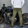 Breathable New product Motorcycle Jeans Men's Army Green Locomotive Mesh Summer Casual Elastic Riding Pants