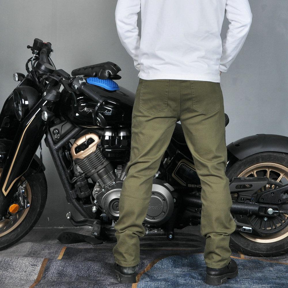 Breathable New product Motorcycle Jeans Men's Army Green Locomotive Mesh Summer Casual Elastic Riding Pants