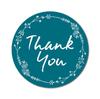 Darling Souvenir 1.6 Inches Round Rose Hand Draw Floral Wreath Black Thank You Stickers-45