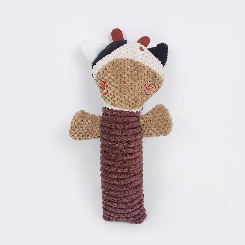 Dog Corn Fleece Puppet Plush Sound Toy Pet Teething Stick Cat and Dog Bite-Resistant Pet Puppy Toy