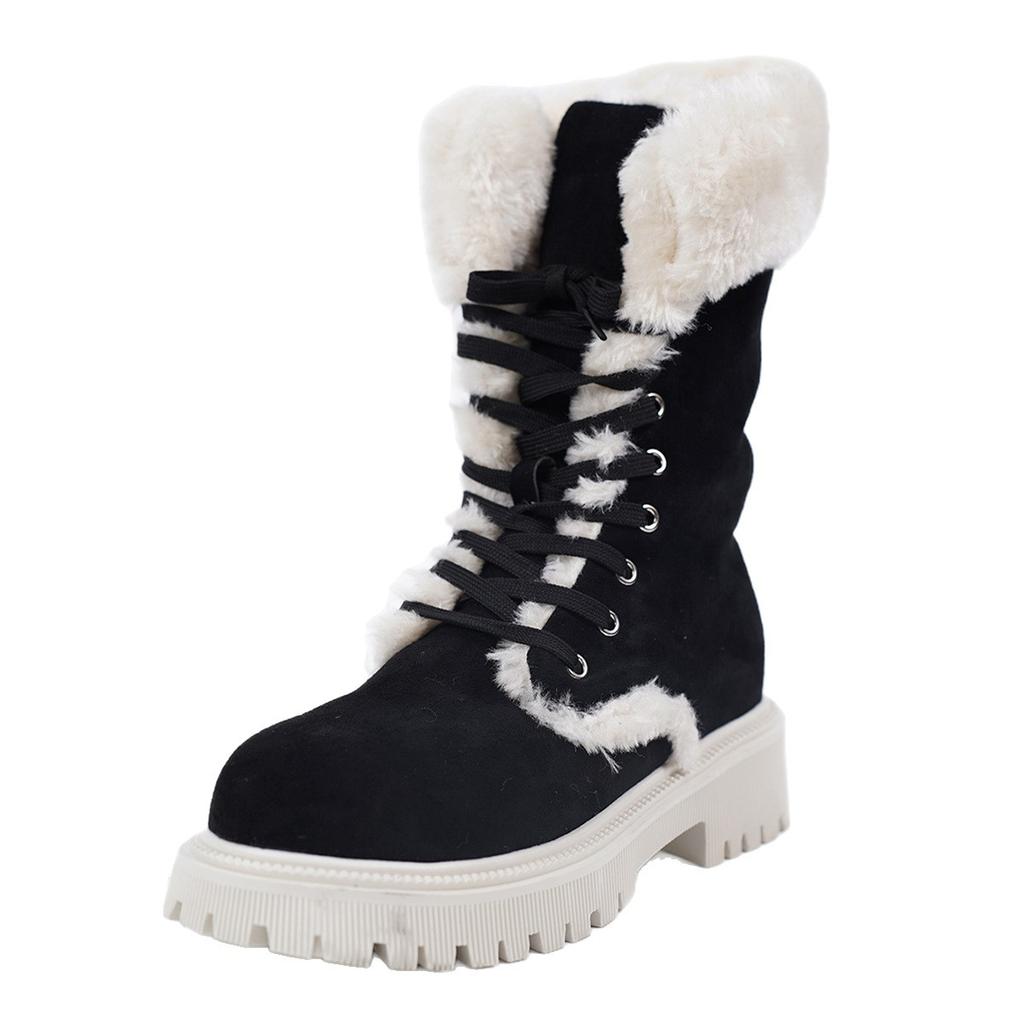 Shoes for Women Winter Fashion Plus Size Platform Short Plush Warm Comfortable Non-slip Snow Boots 36-43 Ankle Boots