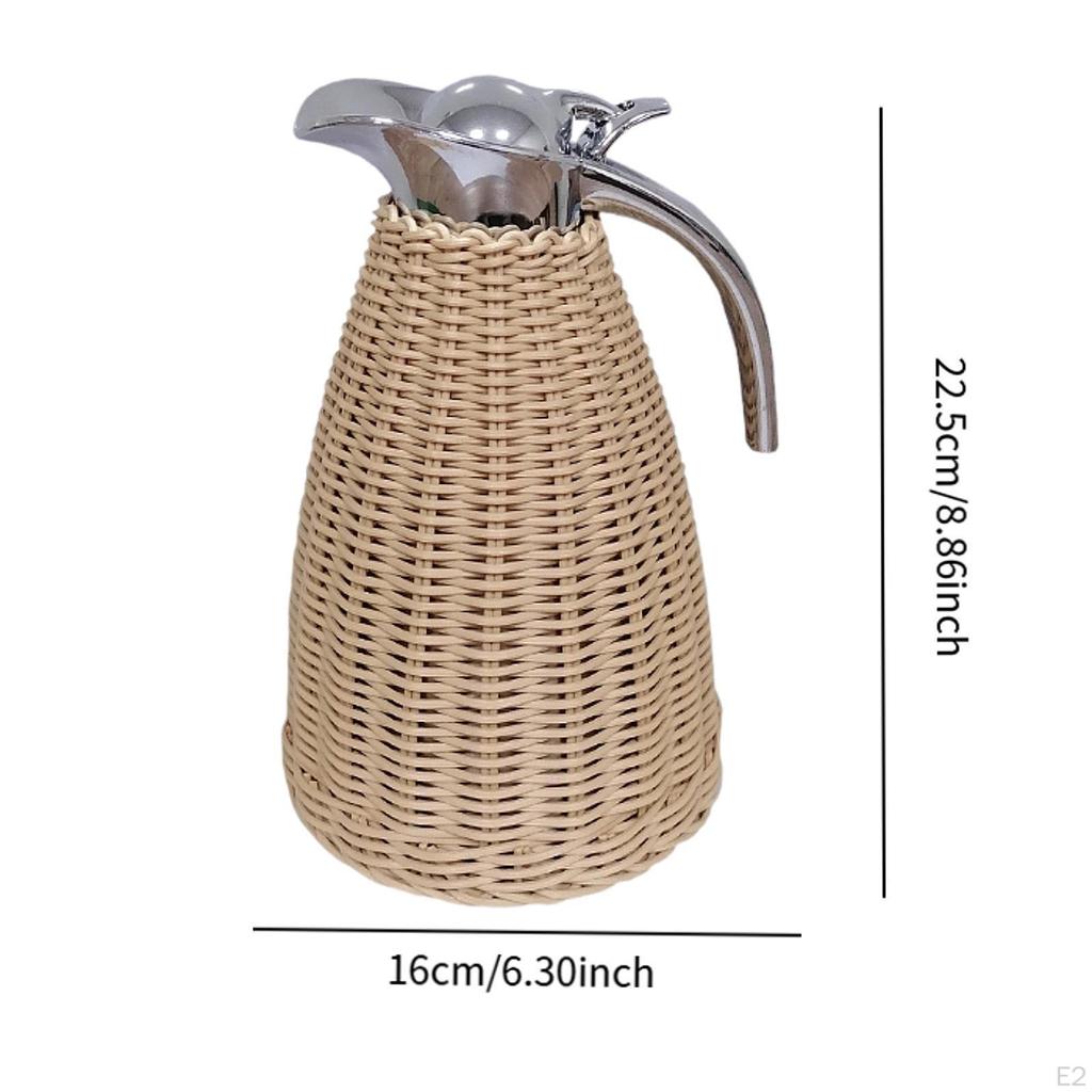 Kaffeekaraffe aus Edelstahl Isolierter Krug Getränkebehälter 1,5L mit Deckel Vakuumkessel für Wasser