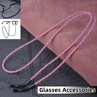Sports Anti-Slip Glasses Leather Rope Chain Eyewear Braided Glasses Lanyard Strap Vintage Convenient Durable Glasses Accessories