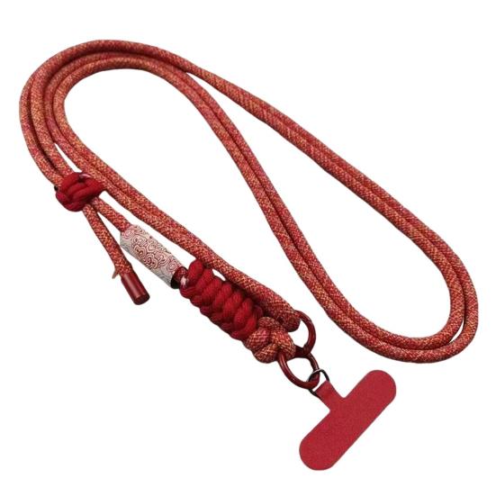 Adjustable Phone Lanyard with Auspicious Clouds Pattern Long Crossbody Strap Anti-loss Phone Tether Fashionable Phone Accessory