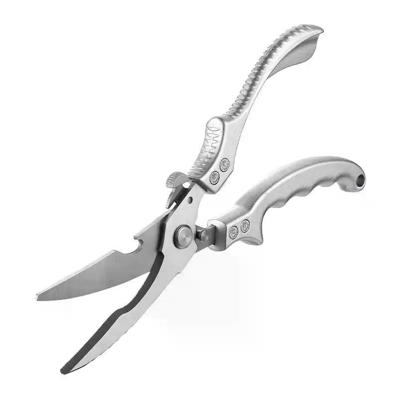 1Pcs Stainless Steel Household Food Scissors Kitchen Chicken Bone Scissors Cut Fish Chicken Duck Poultry Cutter Knife
