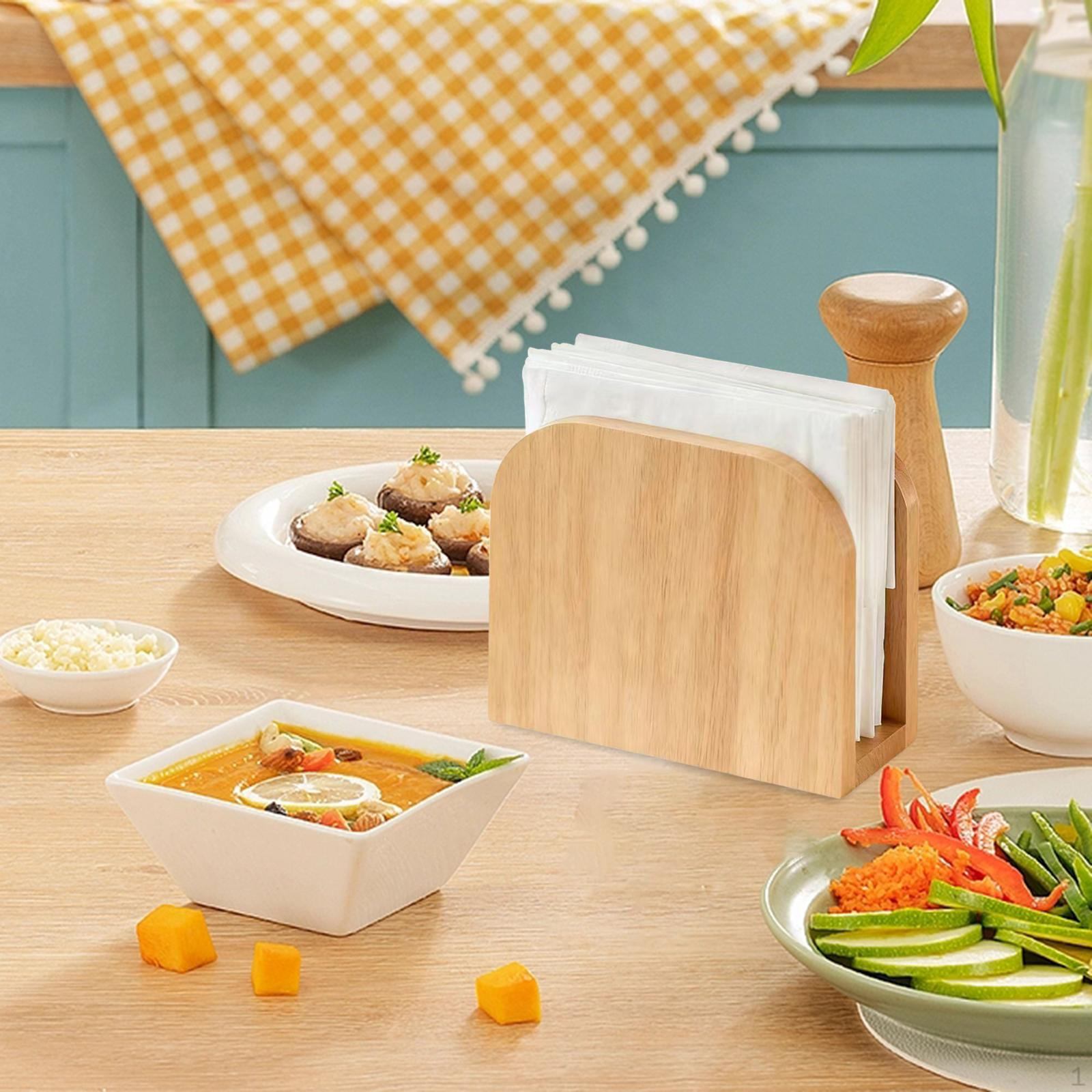 

Freestanding Napkin Holder, Home Decor, Firm Dispenser, for Table, Counter, Party, Wood