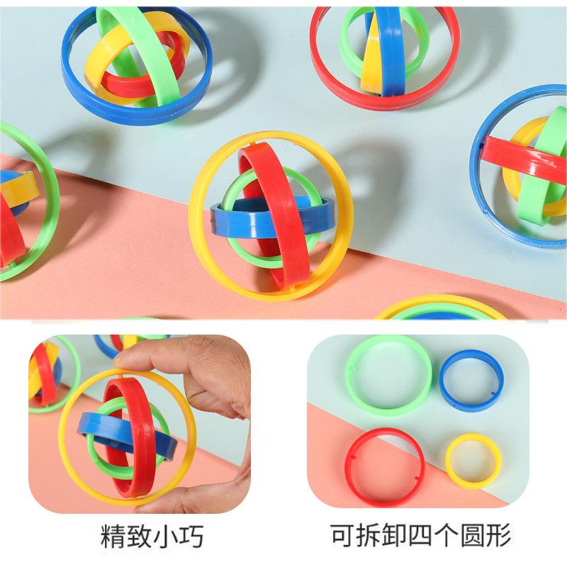 2PCS 3D Infinite Flip Fun Spinning Top Toy Cool Small Tool Fun Stress Relief Gift Children's Gift Bag Filler Colorful Spinning