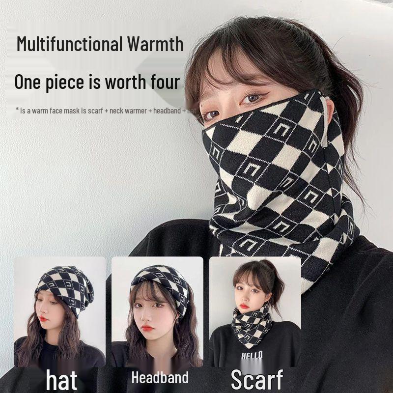 

New Arrival: Versatile Korean Style Neck Warmer & Ear-Hanging Face Mask - Thick, Warm Winter Scarf for Women
