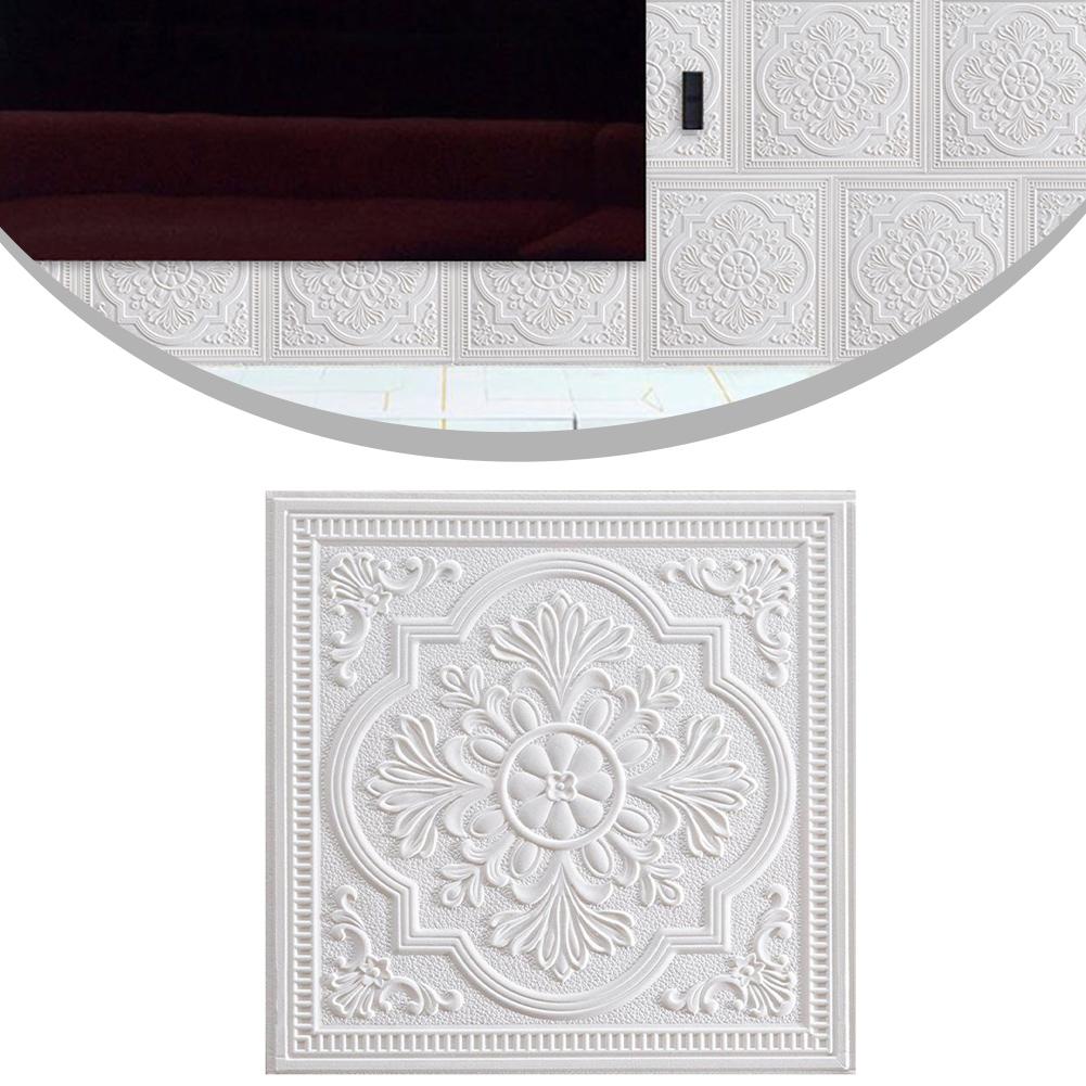1PC 3D Tile Stone Brick Wall Sticker Soft Foam Panels