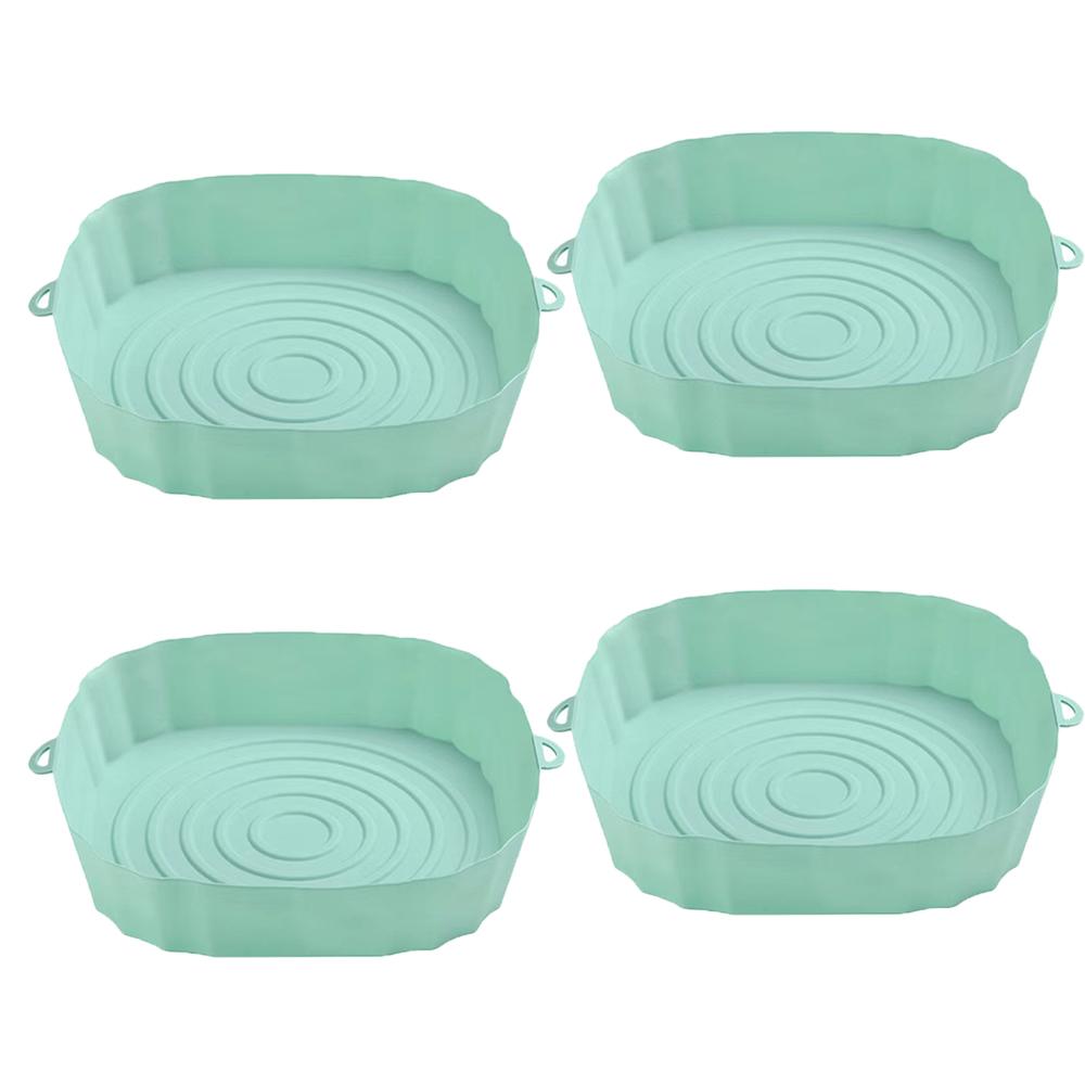 4 stücke Silikon Air Friteuse Korb Airfryer Ofen Form Backblech Pizza Gebratenes Huhn Korb Wiederverwendbare Pan Liner Zubehör