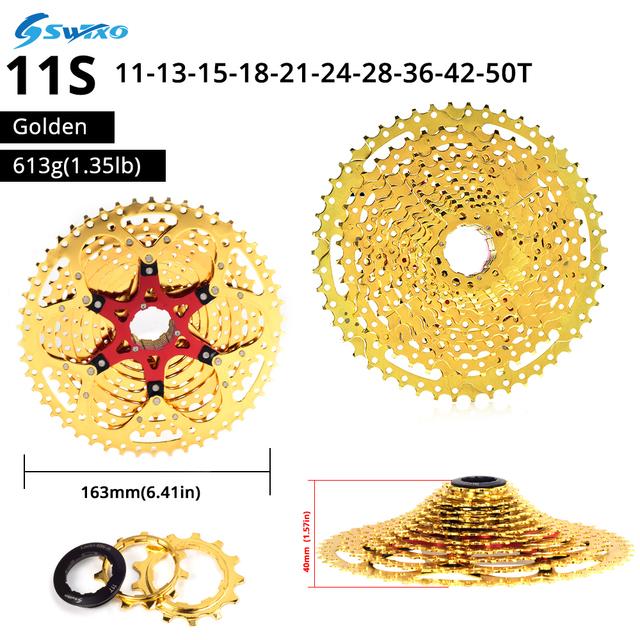 SWTXO Fahrradkassette 12 11 10 9-Gang-MTB-Ratsche HG 8 V 9 V 11 V 12 V 10 V Mountainbike-Kettenrad 32/36/40/42/46/50T