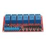 6-Channel Interlock Relay Switch Module, Self-Locking, High/Low Trigger, DC 12V