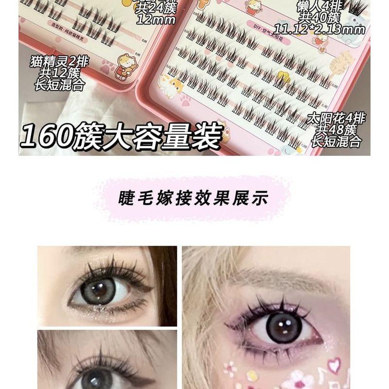 LuxeFlutter - Set: Multipack False Eyelashes Cluster (Various Designs)