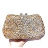 Mermaid Handmade Diamond-encrusted Evening Bag Foreign Trade Empty Metal Hard Box Full of Diamonds Hand Bag for Women Stone Clut