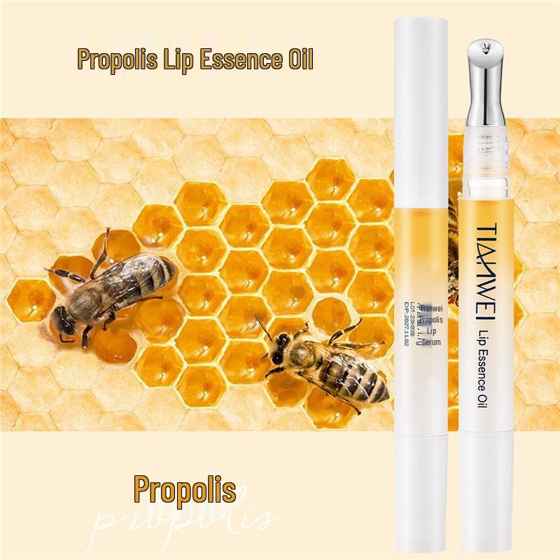 

Tianwei Propolis Lip Oil: Nourishes & Heals Dry, Chapped Lips. Quick Moisturizing Balm for Autumn & Winter Care. Standard