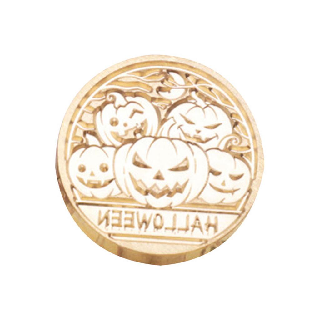 Wax Seal Stamp Head Halloween Sealing Wax Stamp 25mm Brass-Fire Paint Seal Head for Card Wedding Party Invitation-Decor