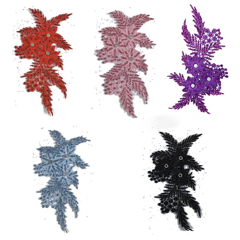 

Кружево блестки наклейка цветок вышивка ткань наклейка наклейка свадебные швейные аксессуары DIY ремесло