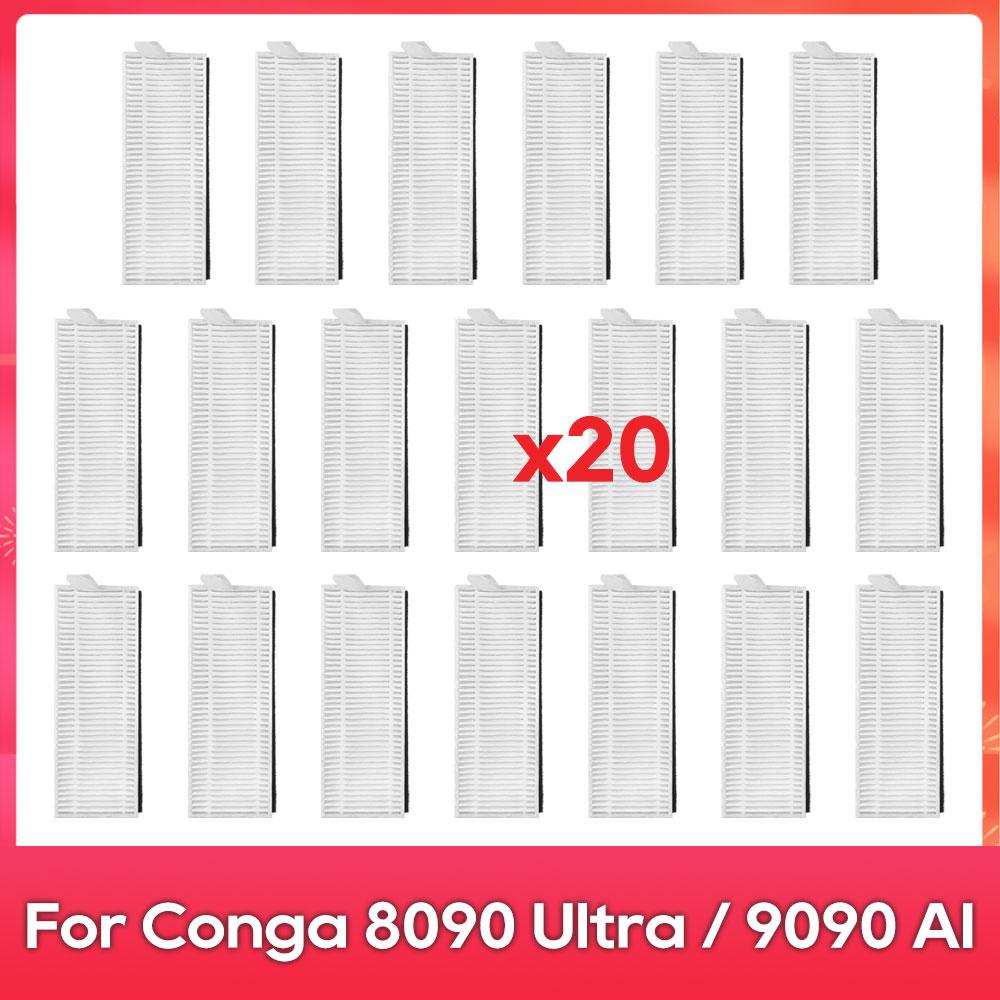 Fit For ( Conga 8090 Ultra / 9090 AI / Everybot Q5 ) Part Accessory Main Side Brush Filter Mop Dust Bag Robot Vacuum Cleaner Kit