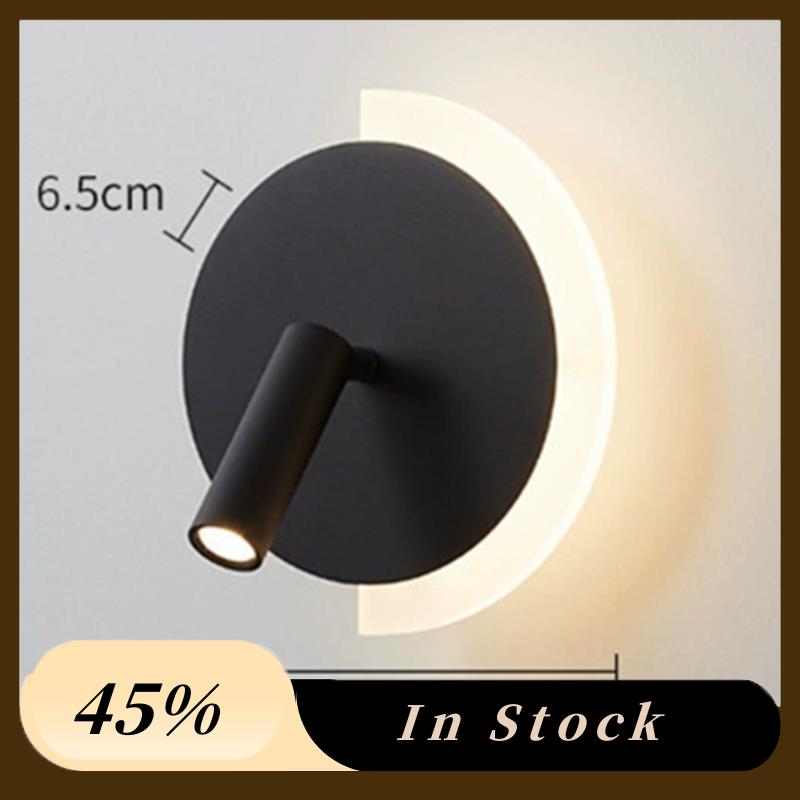 A60zliving Room Bedroom Reading Lighting Led Wall Lamp Spotlight Sconce Wall Light Stair Lamp Corridor Aisle Decor Lighting Blac