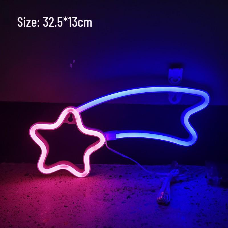 LED Neon Butterfly & Planet Wall Light - Decorative E-sports, Bar, and Photo Prop Night Light