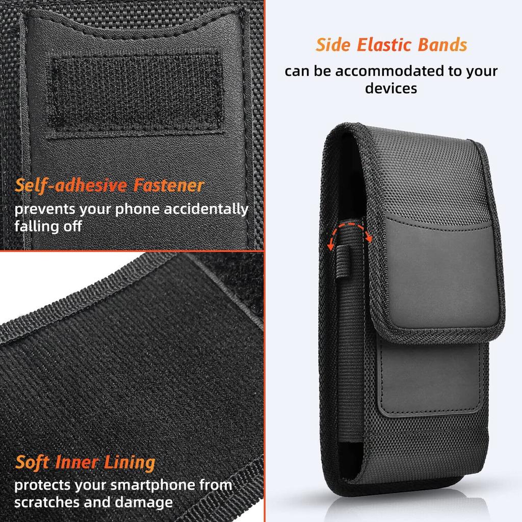 RSINC Handytasche für Männer mit Gürtelclip-Tasche für iPhone 14 Plus, 14 Pro 6,8" Schwarz B0BNKV84VP
