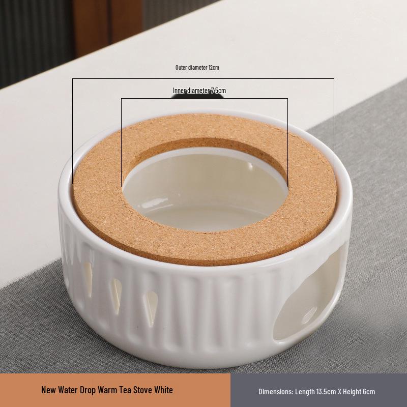 Ceramic Candle Warmer for Tea - Insulating Stove for Boiling and Warming in Home, Restaurant, or Hotel
