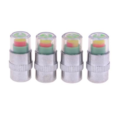 4Pcs Detecting Pressure Indicator Tire Monitor Car Alarm Visible Caps