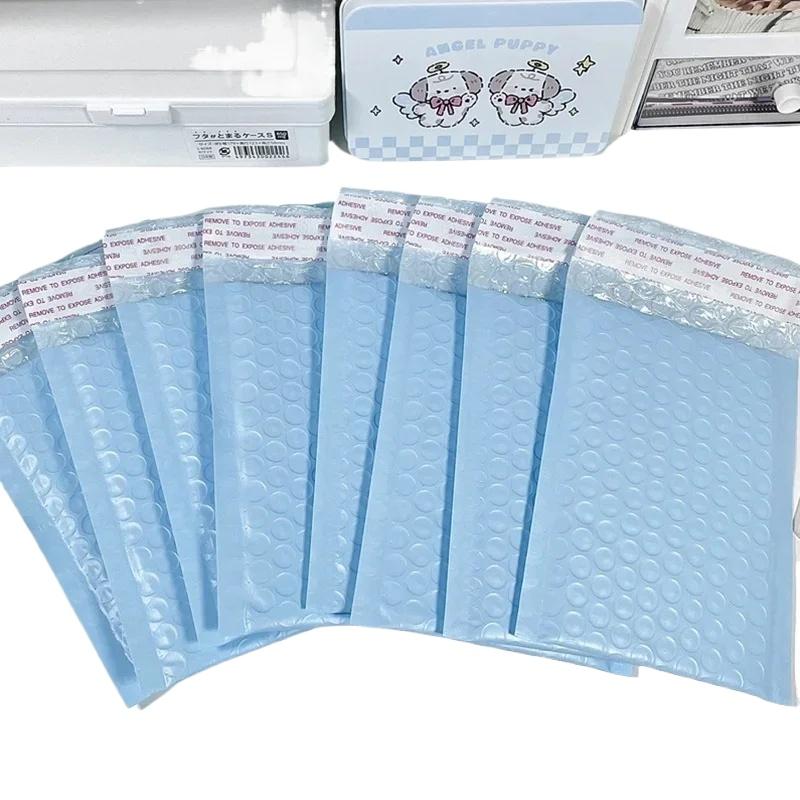 10pcs Self Adhesive Pink Purple Blue Package Express Bags Korean Star Card Package Colorful Bubble Envelope Bag Romantic