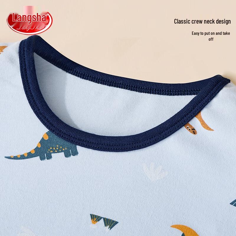 LANGSHA Boys' Pure Cotton Thermal Underwear Set