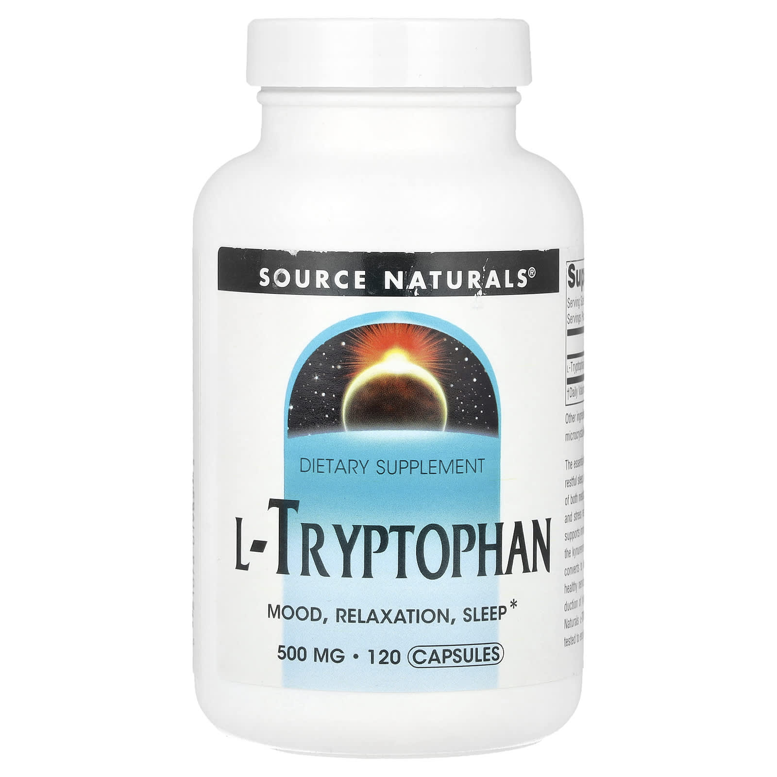 

L-Tryptophan, 1,500Mg, 120 Capsules (500Mg per capsule)
