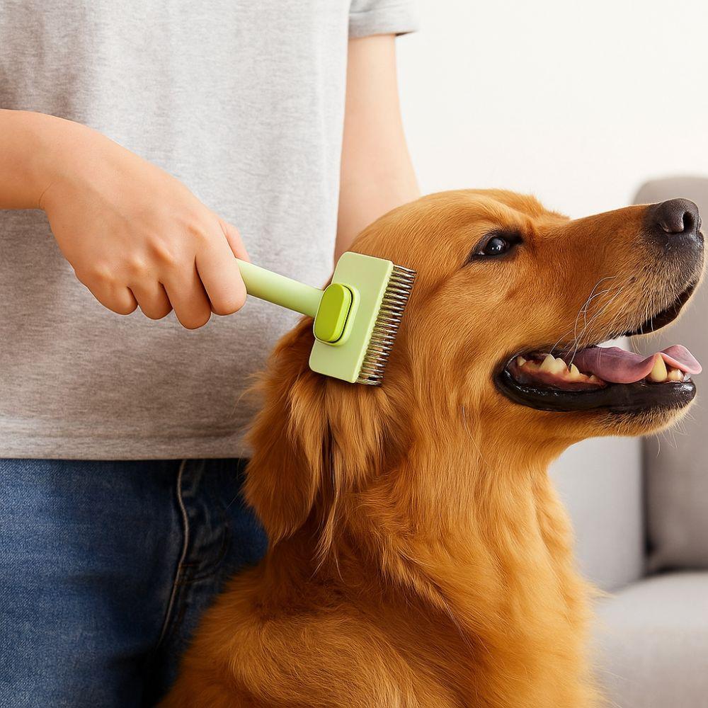 Stainless Steel Pet Grooming Brush Double Sided Cat Hair Remover Deshedding Brush  Kitten Grooming