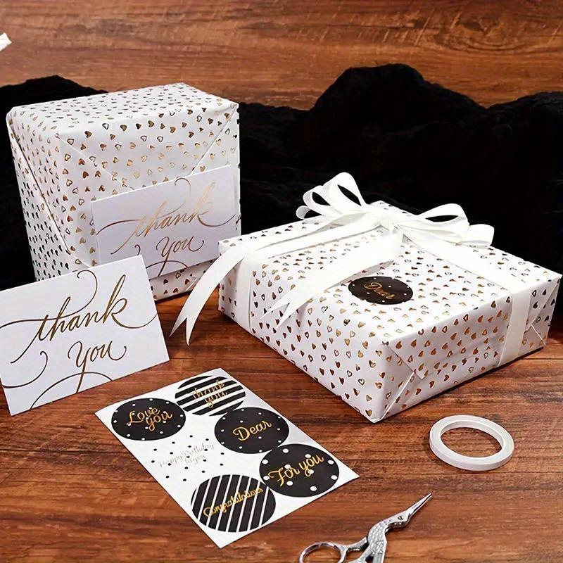 1 Roll Colored Heart Gift Wrapping Roll (300cm/118.1 Inch) | Ideal Decorative Paper for Parties