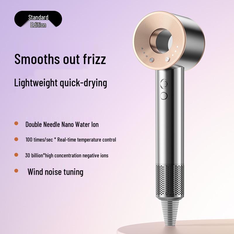 High-Speed Brushless Hair Dryer with Negative Ion Technology and Constant Temperature, Large Airflow, Blade-less Design for Home and Salon Use