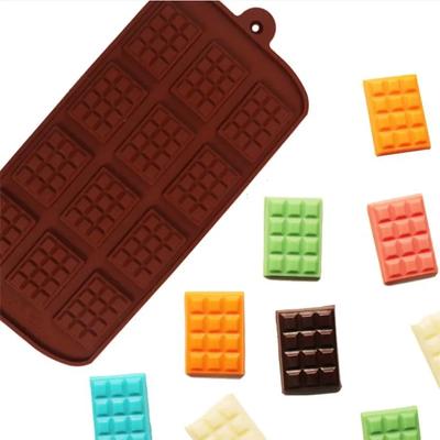 Chocolate Silicone Mold 12 Long Square Plaid Silicone Mold Cake Decorative Mold Chocolate Block Insert Waffle Silicone Molds