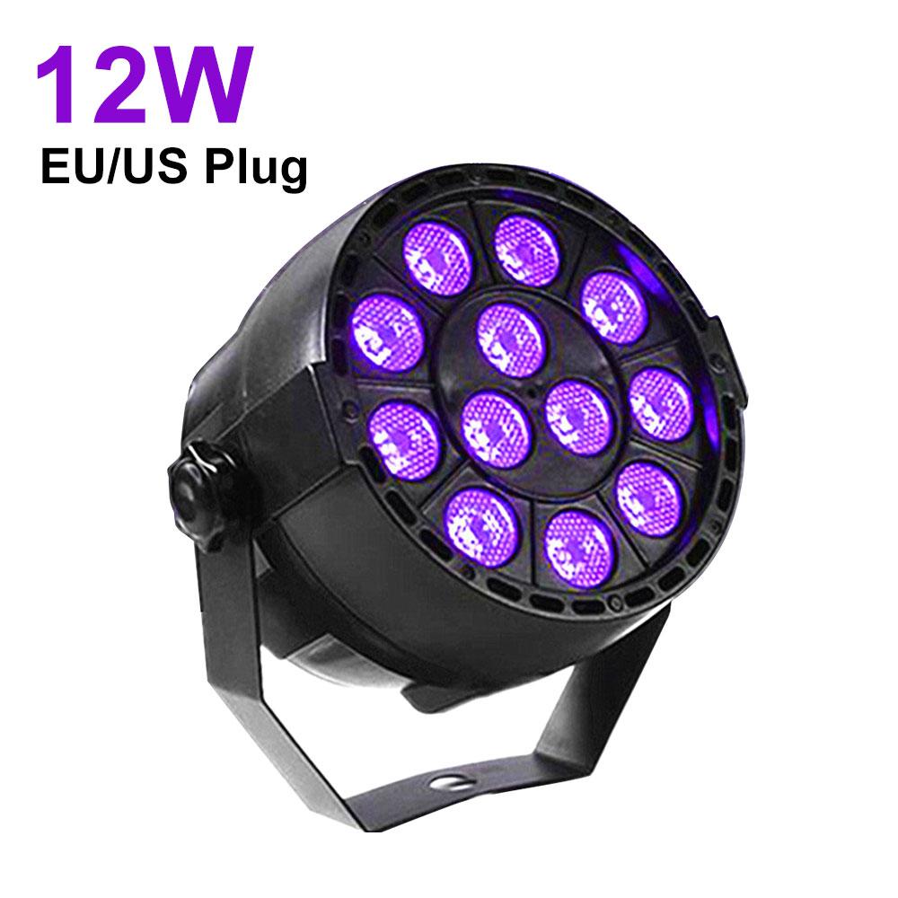 

Светодиодные сценические светильники Par DJ Disco UV Black Light с активируемым звуком пультом и DMX-управлением для вечеринки по случаю дня рождения Body Paint Neon US PLUG