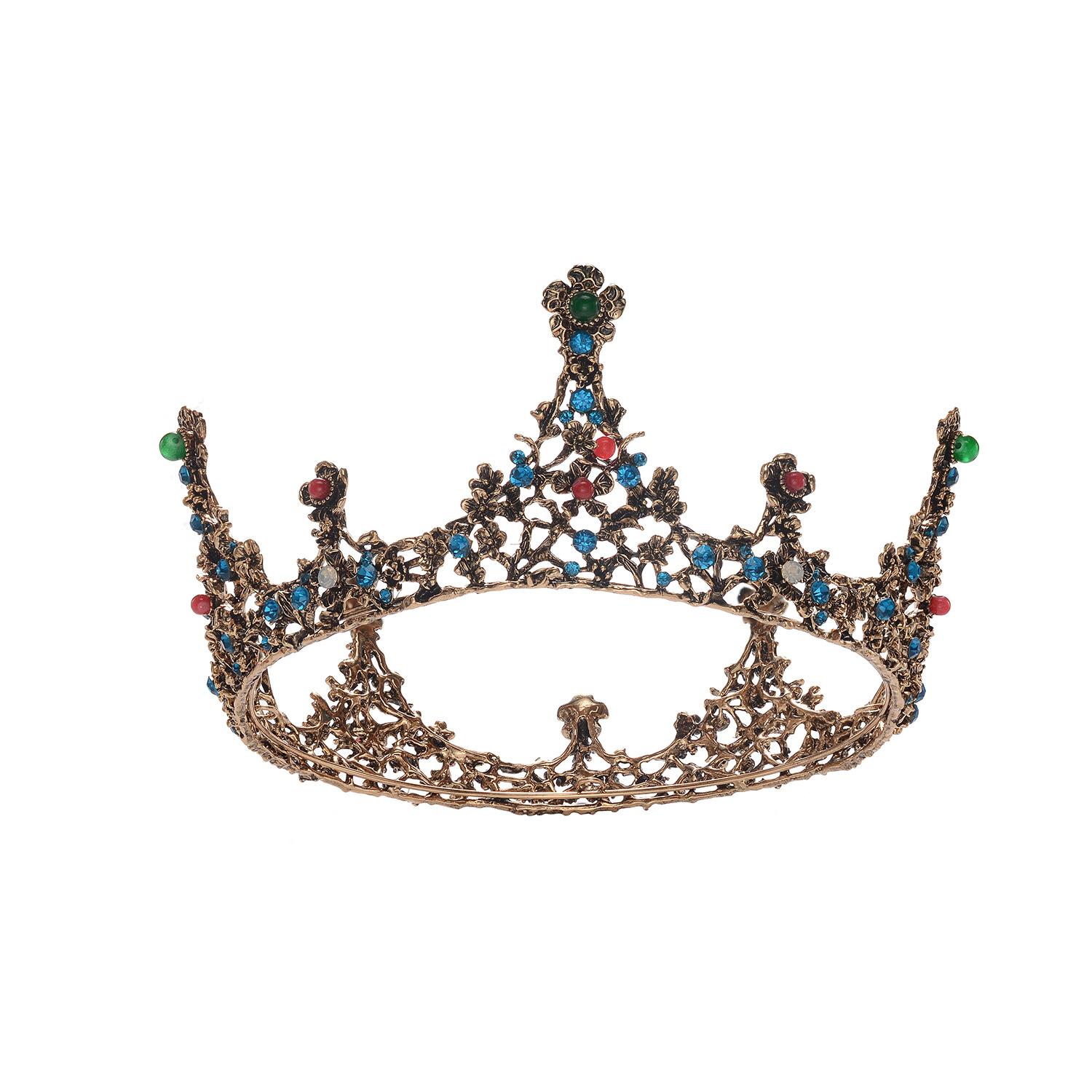 

Европейский стиль свадебная тиара корона барокко круглая атмосферная корона тиара фотостудия свадебные аксессуары