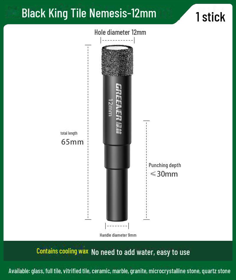 Burghiu pentru plăci ceramice Green Forest pentru sticlă și marmură