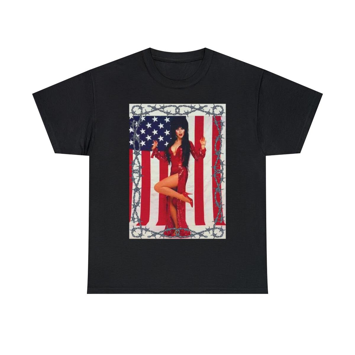 Elvira an American patriot Men s Short Sleeve Tee S