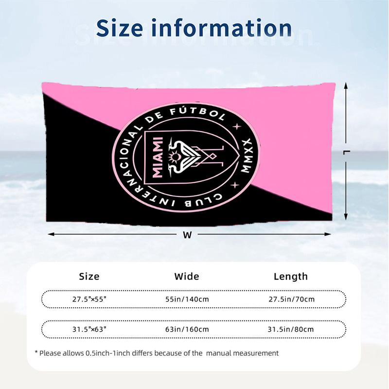 Inter Miami CF (14) Theme Beach Towel Sand Resistant Soft And Comfortable Suitable For The Pool Camping Yoga And Diving A Travel
