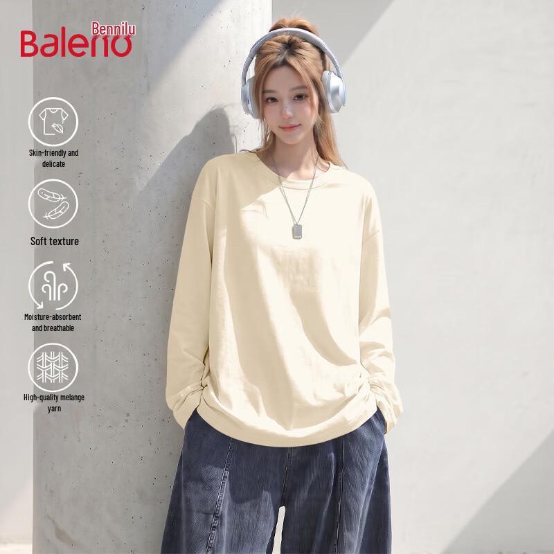 Baleno Women's Pure Cotton Long Sleeve T-Shirt