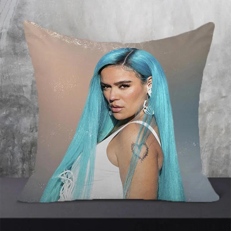 Karol G Art Pillow Covers Decorative Sofa Cushions Room Decor Cushion Cover Furniture Pillowcase Pillows Luxury Cases Hugs Home