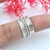 925 Sterling Silber, handgefertigter Designerring, Statement-Ring, Spinnerring, Unisex-Geschenk, Boho-Ring, Silberschmuck