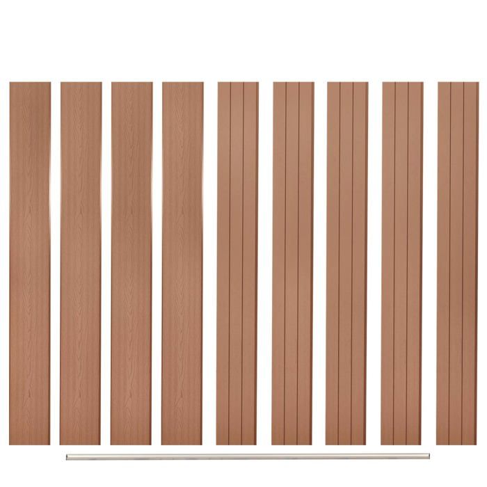 VidaXL 9x Fence Panel Replacement WPC 170 Cm Brown Garden Patio Terrace 45039