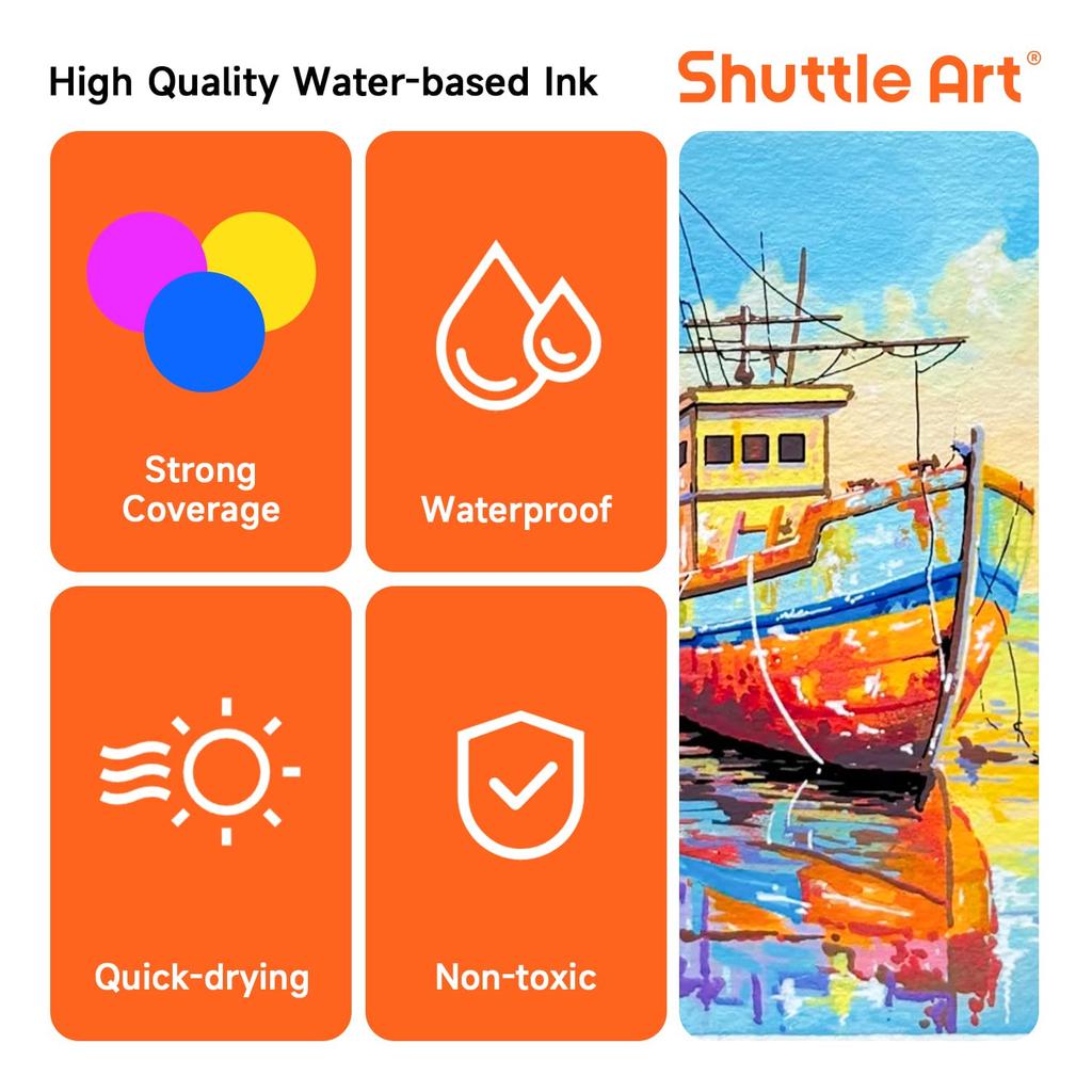 Shuttle Art Acrylic Marker Acrylic Brush Fine Twin Paint Color Muted Metallic Suitable for and Ideal for Handmade Art and Includes Portable 80-Color