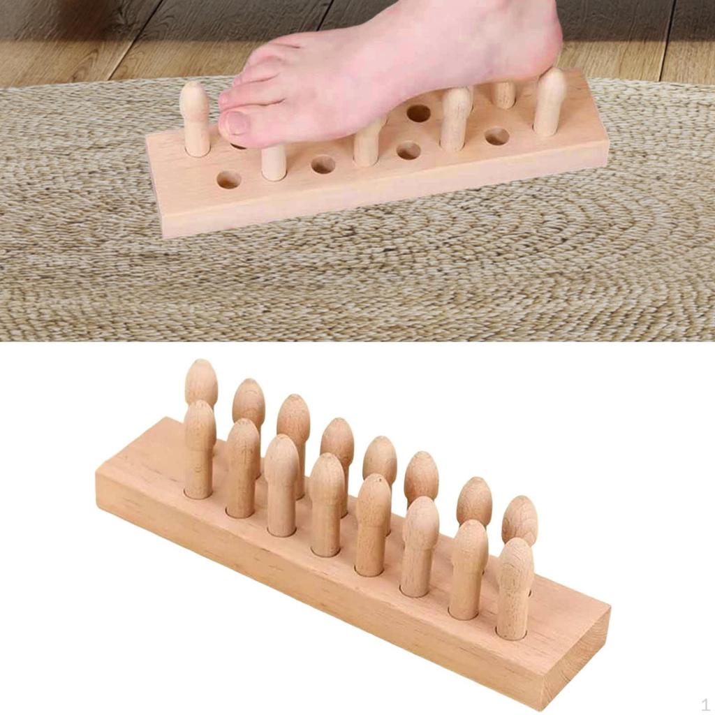 Foot Acupressure Tool Acupoint Massages Nonslip Wooden Feet Massage Board Reflexology