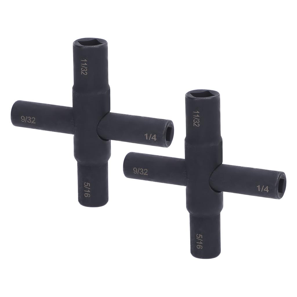 2 SZT. Klucz krzyżakowy 4-kierunkowy stalowy do zaworu kranowego węża 14 932 516 1132